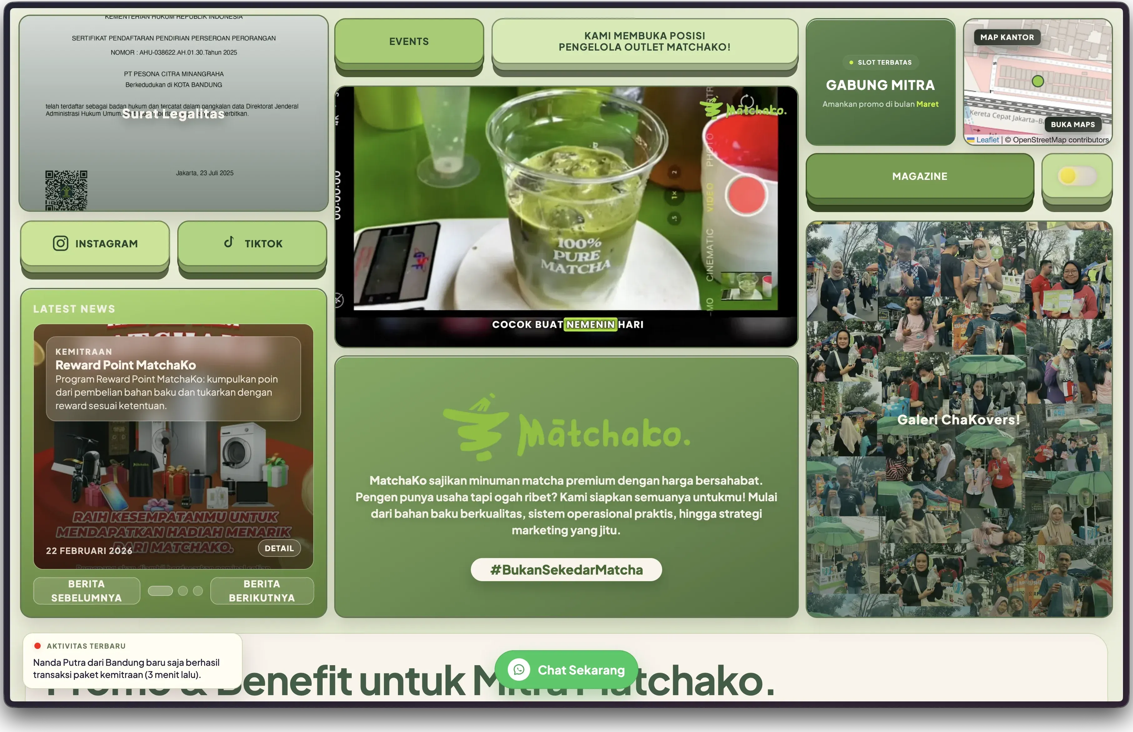 MatchaKo Indonesia Landing Page